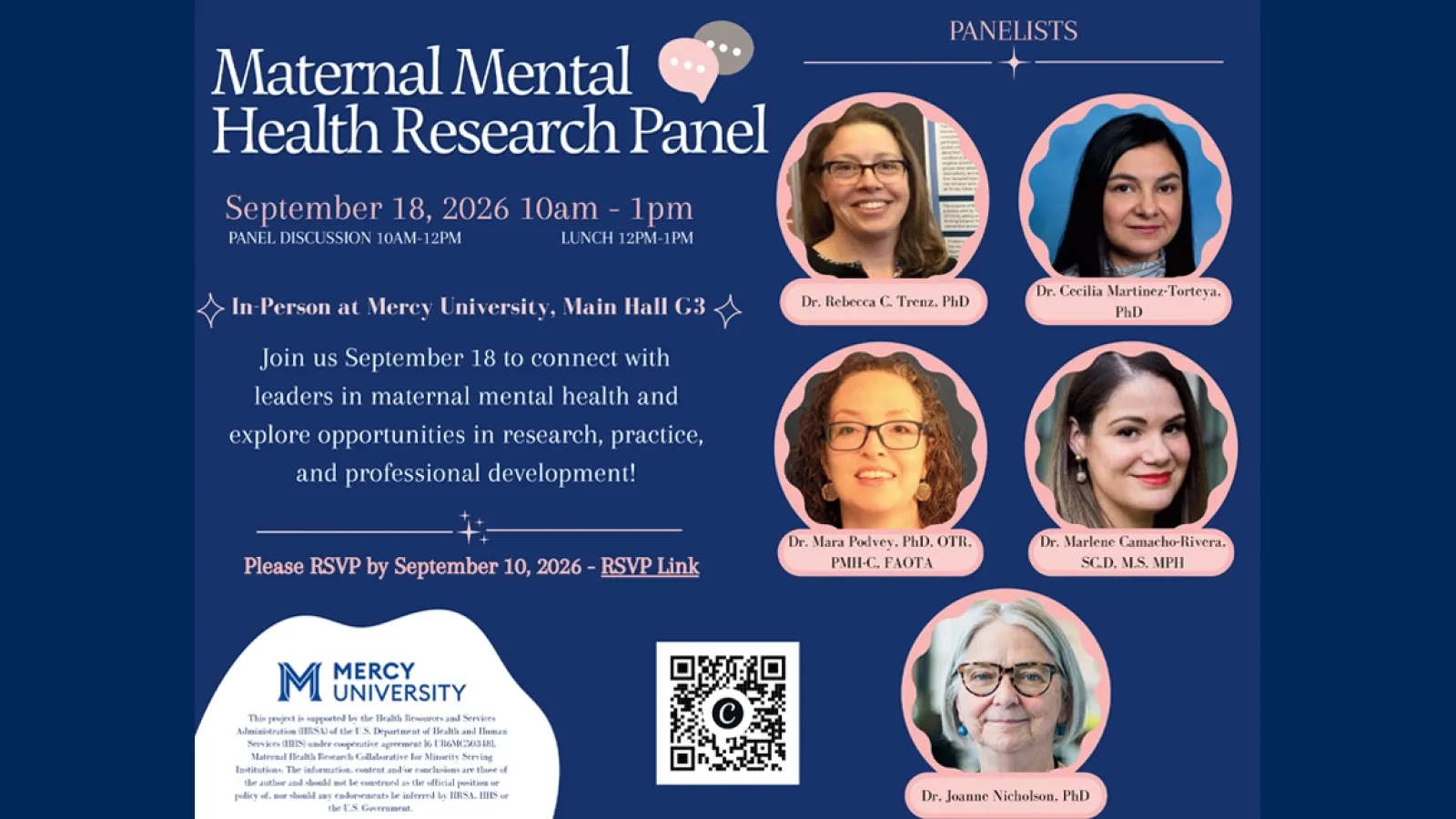Maternal Mental Maternal Mental Health Research Panel Flyer