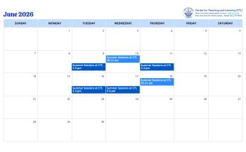 June 2026 CTL events calendar
