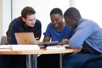 Students studying together