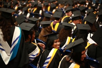 Students at commencement