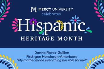 Mercy University Celebrates Hispanic Heritage Month poster art: Dana Flores-Guillen