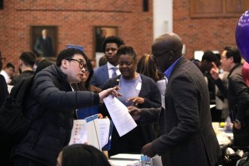Mercy University students at the Spring Career Fair