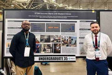 STEM Ready Students with their winning poster at 2025 AISES Conference