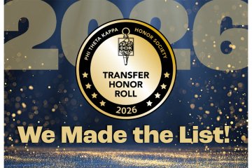 2026 Phi Theta Kappa Transfer Honor Roll badge-We Made the List!