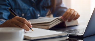 writer working