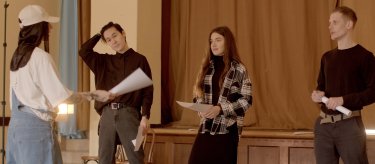 actors rehearsing