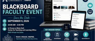 Blackboard Faculty Event flyer