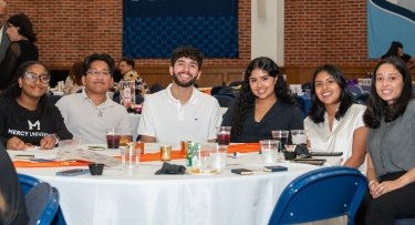 Mercy University students at Latin Biz Today's Spectrum of Success event celebrating Hispanic Heritage Month