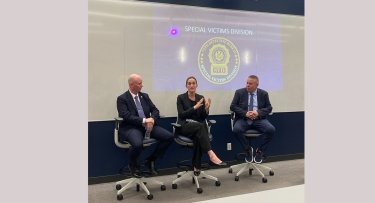 NYPD Special Victims Unit gives a presentation to students at Mercy University