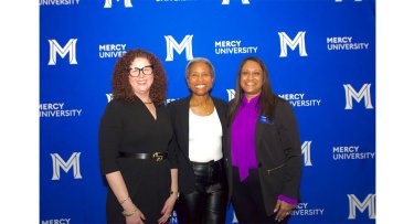 Mercy University leadership and keynote speaker Luchina Fisher