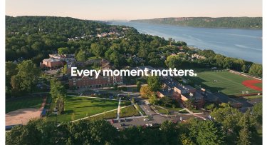 Every Moment Matters and aerial shot of Mercy University's Westchester Campus from commercial