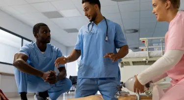 nurse teaching students