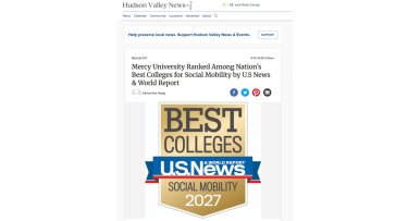 Hudson Valley News page of article on Mercy 