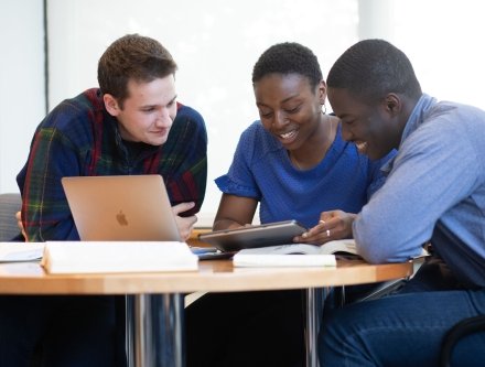 Students studying together