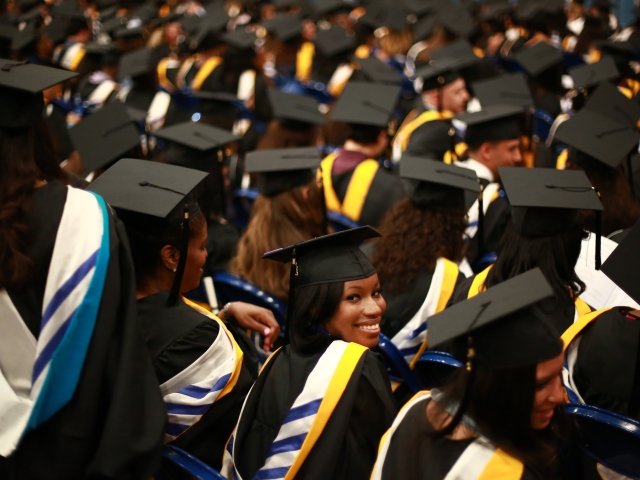 Students at commencement