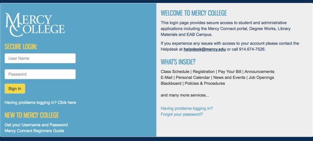 Degreeworks Mercy College