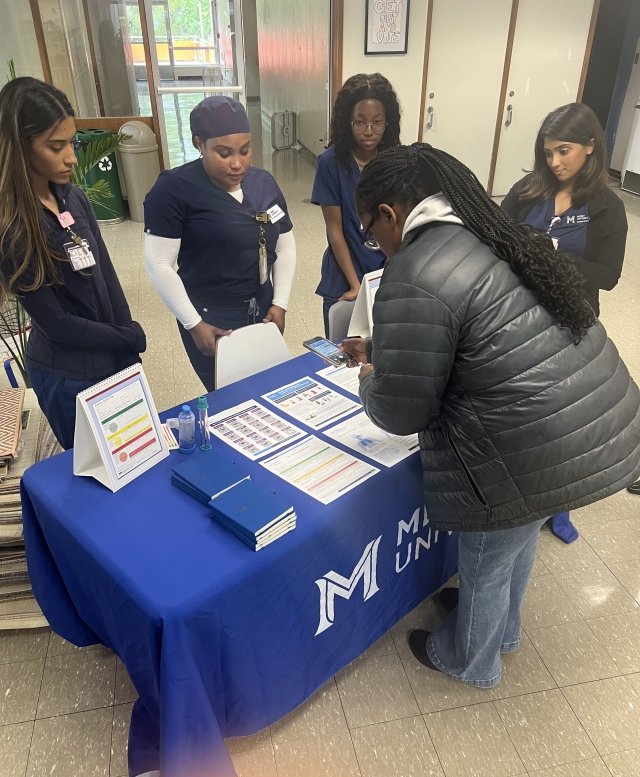 Mercy University School of Nursing students offered information sessions and live demonstrations on the proper use of asthma metered dose inhalers with spacers at the YWCA of White Plains and Central Westchester