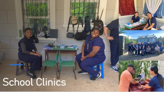 Nursing students doing school clinics in Guatemala