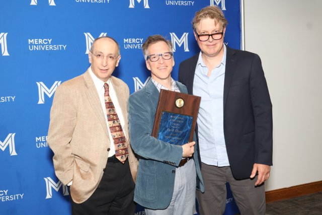 Media Studies faculty and David Elliott at 42nd Annual Quill Awards