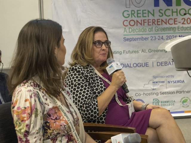 Dr. Meghan Marrero speaking at Green School Conference
